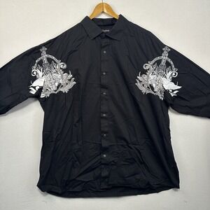 Knockout Men's 5XL‎ Black Pearl Snap Long Sleeve Dress Shirt